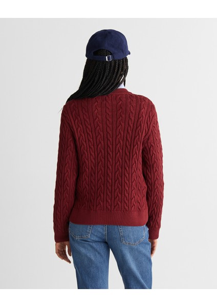 Kadın Bordo Relaxed Fit Bisiklet Yaka Triko 48925325T.604 fiyatları