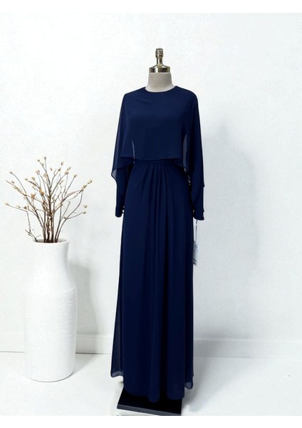 Tesettür Pelerinli Abiye