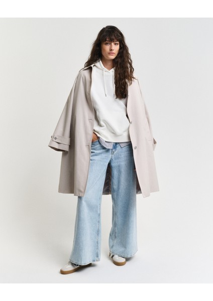 Kadın Beyaz Relaxed Fit Kapüşonlu Sweatshirt 4201413.113 fırsatları