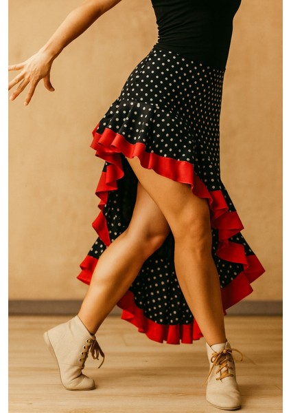 Sütlü Kahve Rengi Deri Dans Botu- Bağcıklı-Süet Taban - Tüm Danslar Için Uygundur.