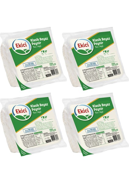 Tam Yağlı Klasik Beyaz Peynir 250 gr x 4 Adet