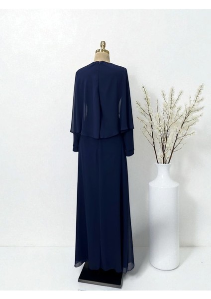 Tesettür Pelerinli Abiye modelleri