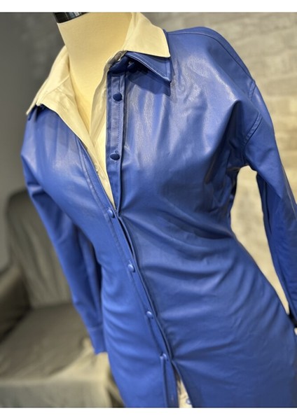 Saks Deri Ceket/elbise