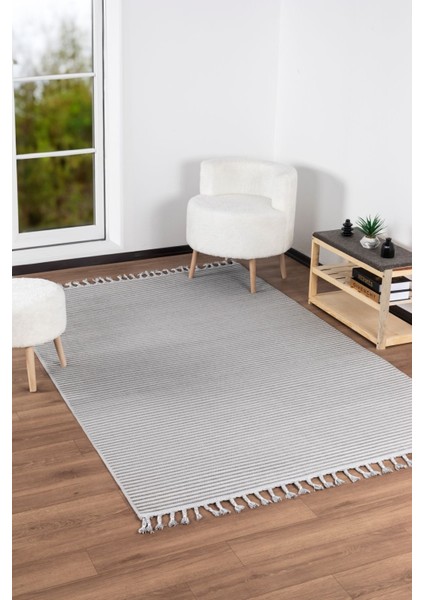 Nevada Koleksiyonu Vl Modern Ince Kesme Oturma Odası ve Salon Halısı 8270 Gri fiyatları