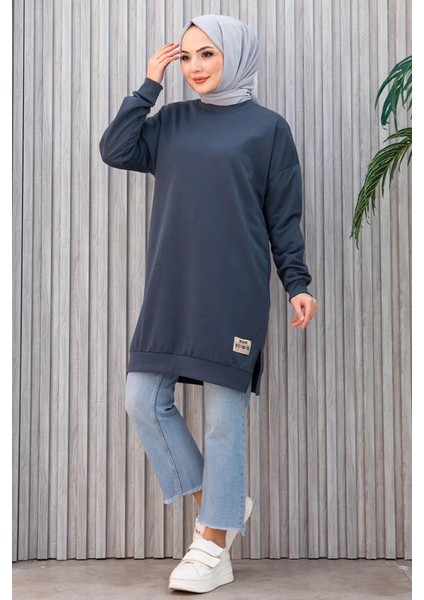 Armalı Yırtmaç Detay Tunik 1657 - Antrasit fiyatları