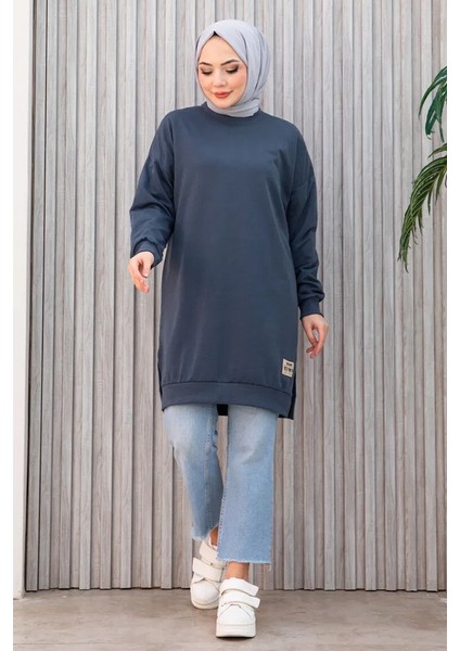 Armalı Yırtmaç Detay Tunik 1657 - Antrasit fırsatları