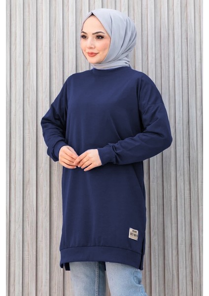 Armalı Yırtmaç Detay Tunik 1657 - Lacivert fiyatları