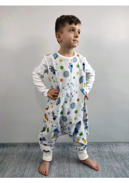 Çocuk Bebek Uyku Tulumu 21-24 Derece 1 Tog Uzay Desenli Bol Kalıp fiyatları