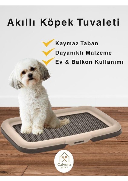 Akıllı Köpek Tuvaleti Eğitim Pedi-60 cm*40 cm-Elekli-Aparatlı-Kaymaz Tabanlı-Evcil Hayvan Tuvaleti
