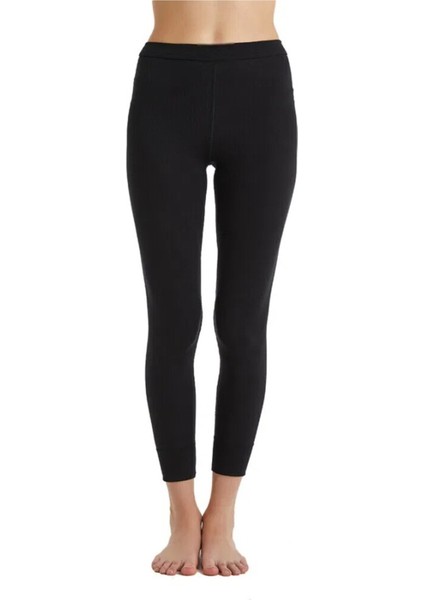 Unisex Lastikli Sıkmayan Nefes Alabilen Kışlık 2. Seviye Yüksek Bel Termal Tayt Siyah fiyatları