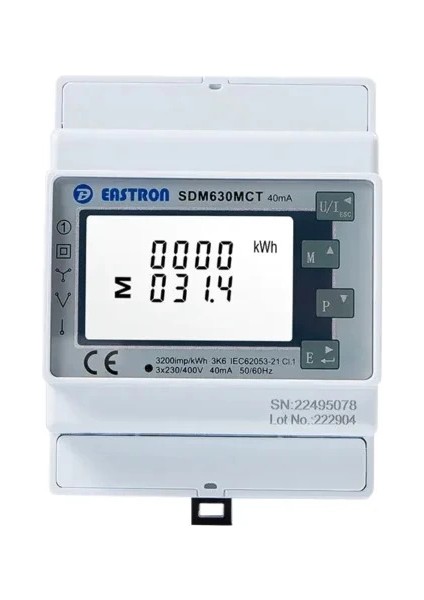 Eastron SDM630-MCT Trifaz Akıllı Sayaç (Ct'li)