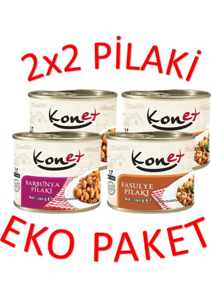2x2 Pilaki Paket | Fasulye Pilaki & Barbunya Pilaki Konservesi 4X190GR