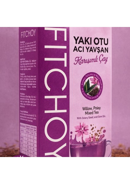 Fitchoy - Yakıotu & Acı Yavşan Çayı 90 gr × 45 Adet (Kereviz Tohumu & Mısır Püskülü Ilaveli)