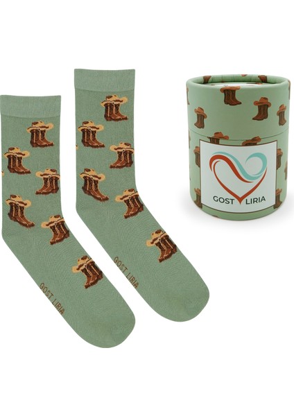 Cowboy Socks – Desenli Unisex Soket Çorap