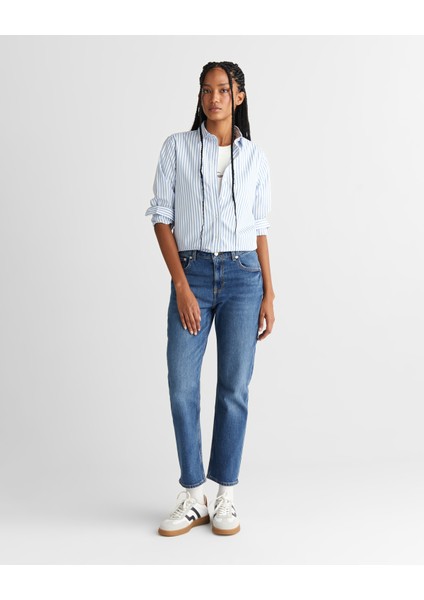 Kadın Mavi Regular Fit Düğmeli Gömlek 4300551.427 modelleri