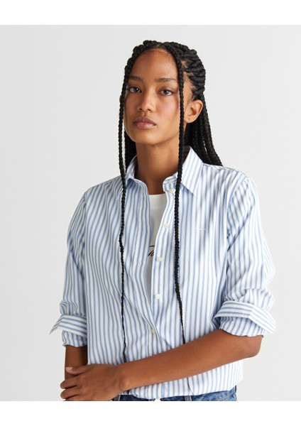 Kadın Mavi Regular Fit Düğmeli Gömlek 4300551.427 fırsatları