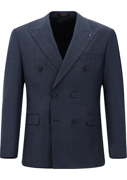 Regular Fit Yünlü Kruvaze Takım Elbise