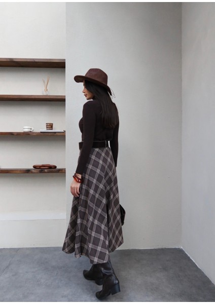 Kemerli Ekose Uzun Etek modelleri