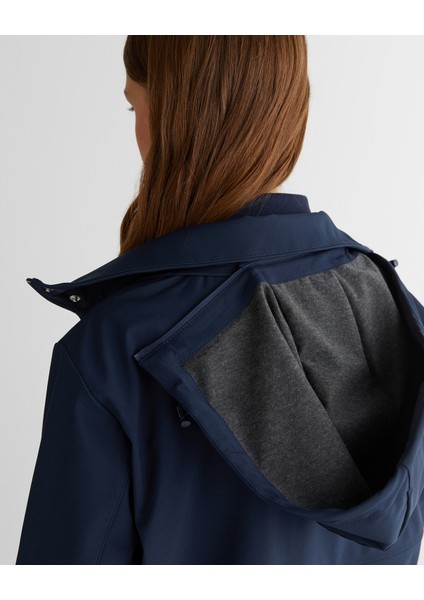 Kadın Lacivert Kapüşonlu Logolu Ceket 47125126T.433