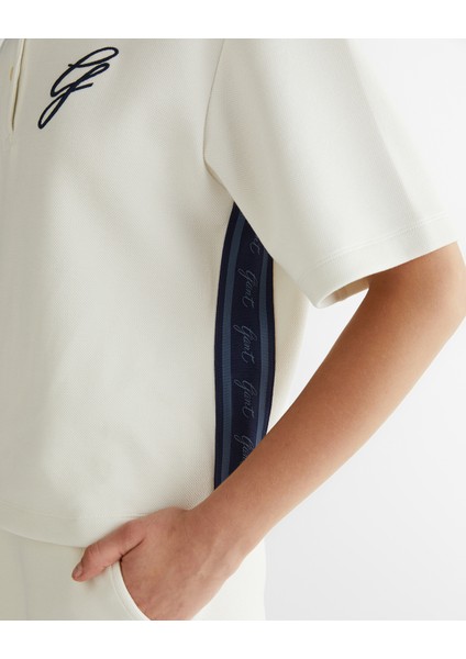 Kadın Krem Logolu Polo 42425115T.113