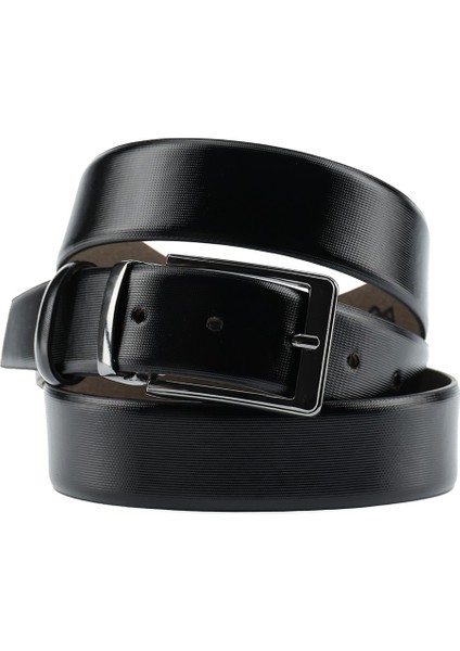 Desenli 3'lü Kemer & Cüzdan & Kartlık Hediye Kutulu Set