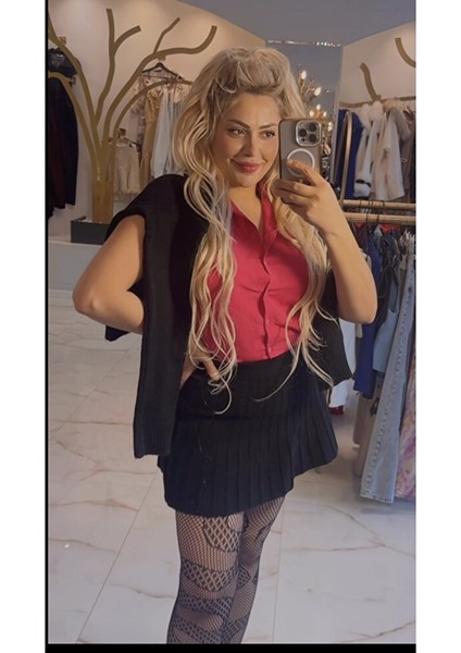 Kadın Yün Siyah Etekli Ikili Takım fırsatları