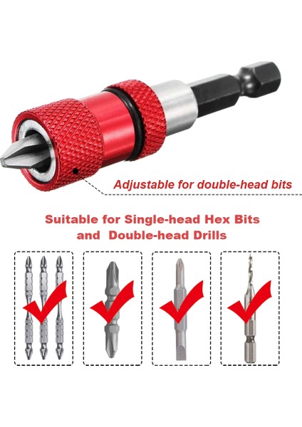 1/4 Hex Shank Elektrikli Matkap Manyetik Magnetik Tornavida Bit Tutucu Alet Manyetizması Sınırı Ayarlanabilir Uzatma Çubuğu (Yurt Dışından) modelleri