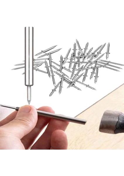 200PCS Çift Kafalı Süpürme Iplik Sorunsuz Çivi Işaretsiz Süpürgelik Çizgisi Çivi Çivi Kollu Aralıklı Dikişsiz Çivi (Yurt Dışından) modelleri