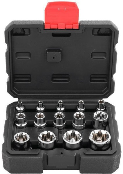 Hasarlı Donma ve Paslanmış Pabuç Somunları ve Vidalar Için 14 Adet E-Tipi Manşon Cıvata Ekstraktör Seti Kullanılır (Yurt Dışından)