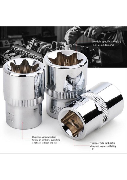 Hasarlı Donma ve Paslanmış Pabuç Somunları ve Vidalar Için 14 Adet E-Tipi Manşon Cıvata Ekstraktör Seti Kullanılır (Yurt Dışından) fırsatları