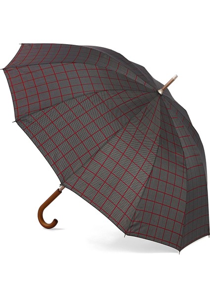 Çizgi Desenli 12 Fiber Telli Baston Saplı Şemsiye