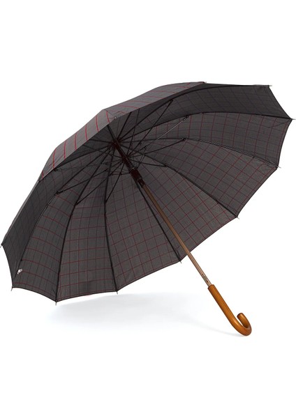 Çizgi Desenli 12 Fiber Telli Baston Saplı Şemsiye fiyatları