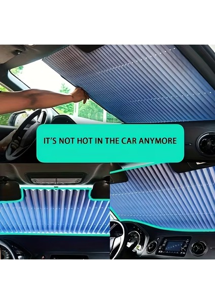 Kolay Kurulumlu Otomatik Geri Çekilebilir Araba Güneşliği - Gölge ve Yalıtım, Yapışkanlı Güneşlik