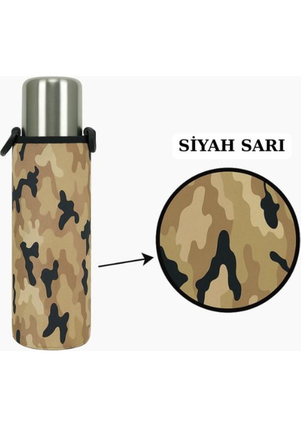 Klasik Kulpsuz 0.75 Lt. ile Uyumlu Omuz Askılı Termos Kılıfı