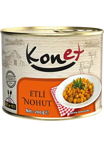 2x2 Etli Nohut & Etli Kuru Fasuyle Konservesi 4X200 gr