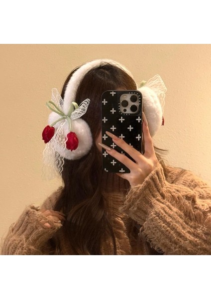 Sevimli Fiyonk Fiyonk Sıcak Kulak Koruma Kulak Manşonları Kadın (Yurt Dışından)