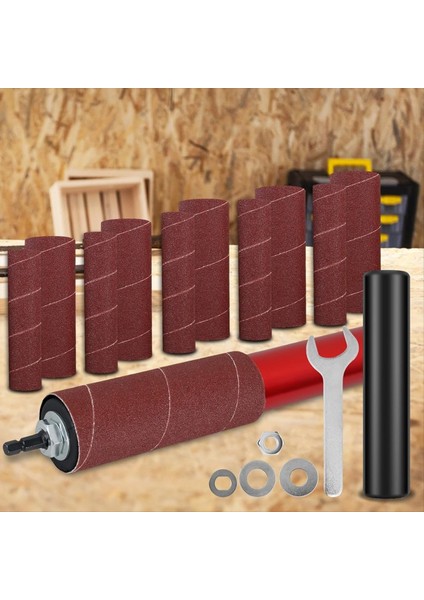 Davul Zımpara Seti Lastik Zımpara Davul Iğ Zımpara Adaptörü 120 Grit Zımpara Davul Zımpara Kolları Güç Matkap (Yurt Dışından) modelleri