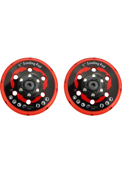 Çift Aksiyon Cilası Için 2x Destek Plakası Da Parlatıcı Destek Plakası Arka Tutucu 5 Inç 125MM (Yurt Dışından)