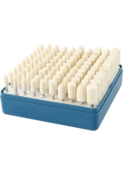 100 Parça Taşlama Tekerleği Yünü Yünü Keçe Parlatma Öğütme Tekerleği Başlık 3mm Sap Parlatma Aksesuarları (Yurt Dışından)