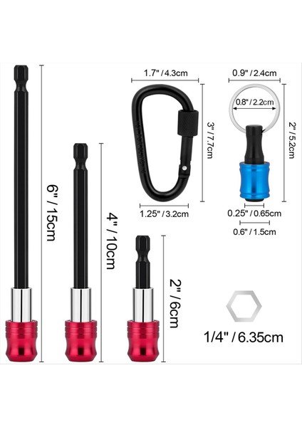 12 Parçalı Manyetik Matkap Ucu Uzatma Seti 3 Boyutta ve 3 Adet Bit Tutucu Anahtarlık ile 9 Adet Bit Uzatma Kiti (Yurt Dışından) fiyatları