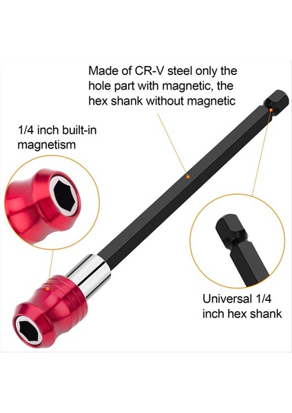 5 Parça Manyetik Matkap Ucu Uzatma Seti 3 Beden ve 2 Adet Bit Tutucu Anahtar Zinciri ile 3 Adet Bit Uzatma Kiti (Yurt Dışından) fırsatları
