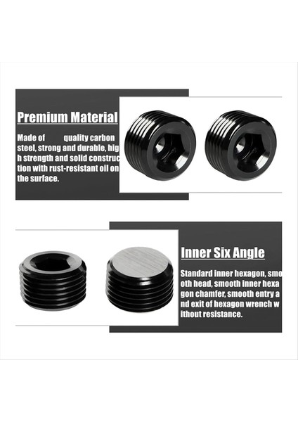 70 Siyah Karbon Çelik Boru Tapası Aksesuar Çiftlik Kiti 5 Boyutlar 1/8inch 1/4inch 3/8inch 1/2inch 3/4inch Npt (Yurt Dışından) modelleri