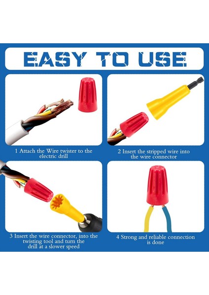 2pc Tel Bükülme Alet Tel Twister Alet Tatbikat Tel Bükülme Tel Konektör Soketi Tel Bükülme Spinner-Sarı (Yurt Dışından) modelleri
