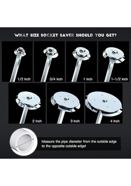 7pcs Pvc Bağlantı Soket Tasarrufu 1/2in 3/4in 1in 1-1/2in 2in 3inch 4 Inç Pvc Boru Raybası Hub&#39 I Çıkarmak Için (Yurt Dışından) indirimleri