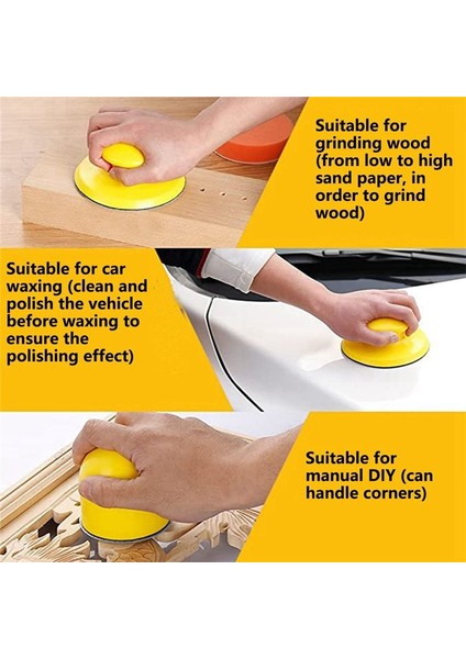 Manuel Zımpara Öğütme Bloğu 124MM Uyumlu Yuvarlak Elle Doldurulmuş Yapışkan Tepsi 5 Inç Yuvarlak El Tepsisi (Yurt Dışından) indirimleri