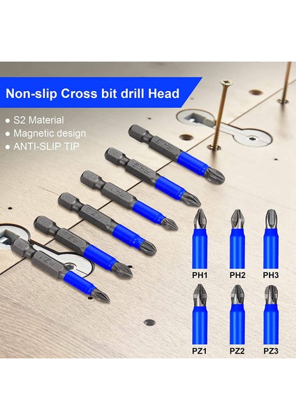 24 Pcs Manyetik Anti Kayma Tornavida Bitleri Set Ph1 Ph2 Ph2 Ph3 Pz1 Pz2 Pz3 Darbe Sürücü Bit Seti 1/4 Inç Hex Shank (Yurt Dışından) fırsatları