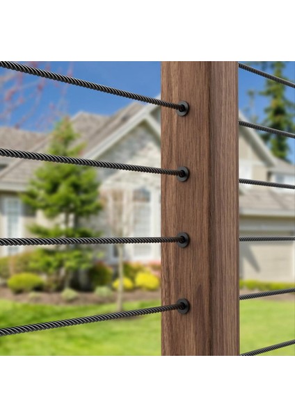 Ahşap/kompozit Direkler Için 50 Paket Paslanmaz Çelik Koruyucu Kollar 1/8 Inç 5/32 Inç Veya 3/16 Inç Güverte Kablo Korkuluk (Yurt Dışından) modelleri