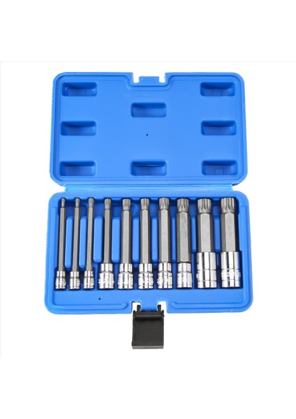 10 Parça 4 Inç Spline Ucu Bit Soket Seti M-Tipi Evrensel Kol M4-M18 Üç Kare Spline Bit Soket Seti (Yurt Dışından) fiyatları