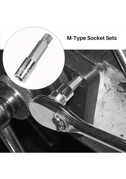 10 Parça 4 Inç Spline Ucu Bit Soket Seti M-Tipi Evrensel Kol M4-M18 Üç Kare Spline Bit Soket Seti (Yurt Dışından) indirimleri