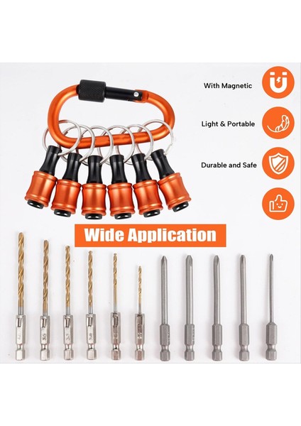 6pcs Bit Tutucular Anahtarlık 1/4 Inç Altıgen Bit Bit Tutucular Hızlı Değişim Tasarım (Yurt Dışından) fiyatları